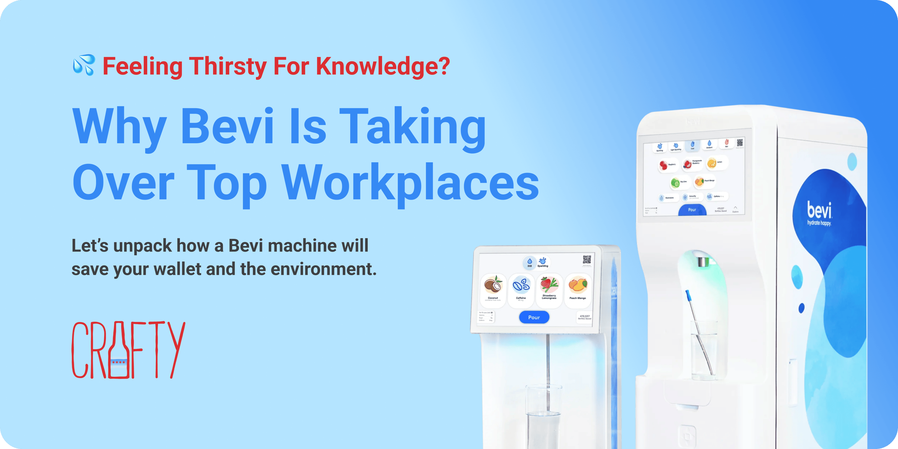 Bevi sustainable water machines for office