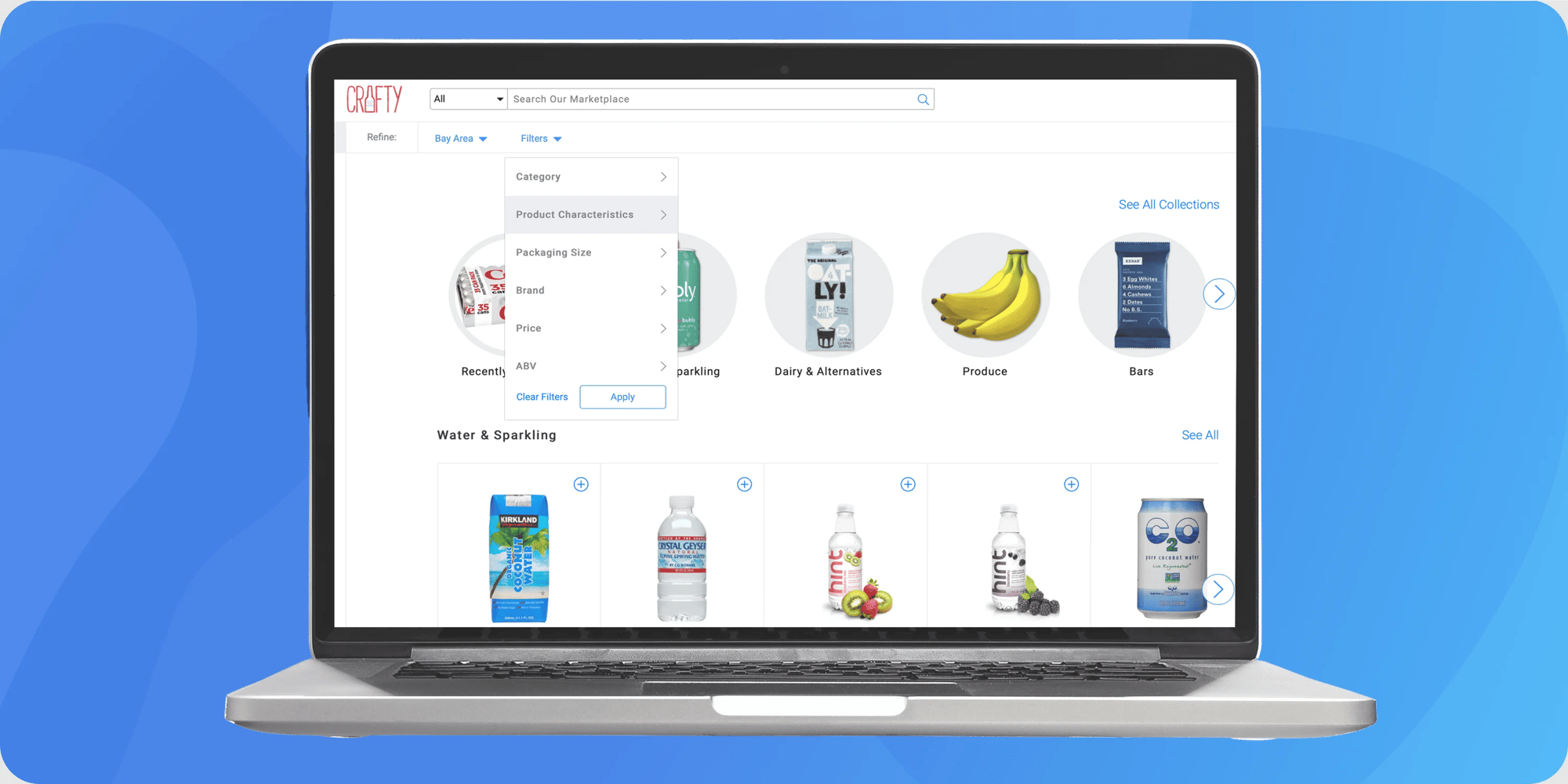 Crafty's office snack filters for DEI, dietary preferences, and more. 