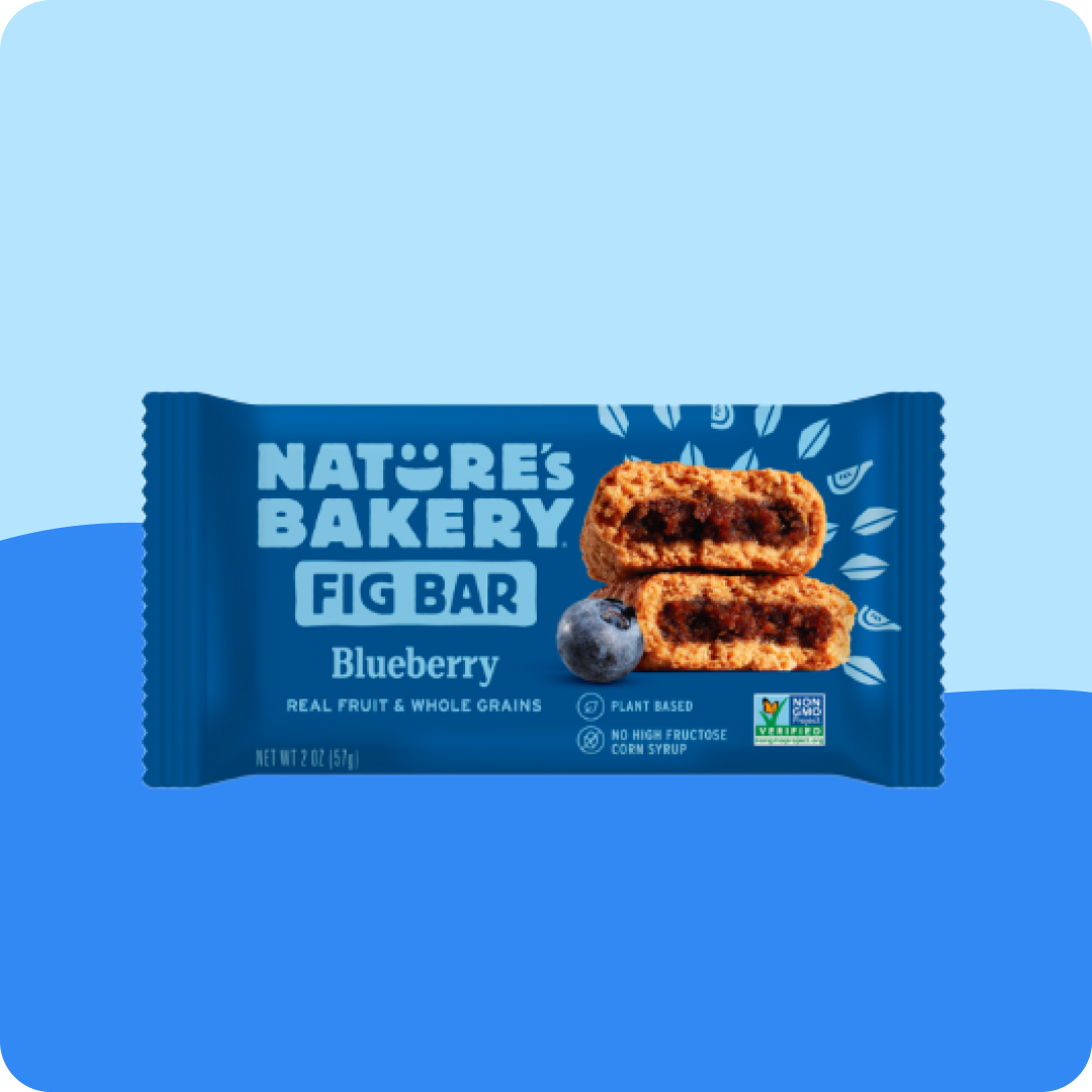 Crafty Plant-based snacks Nature's Bakery Whole Wheat Fig Bars, Blueberry