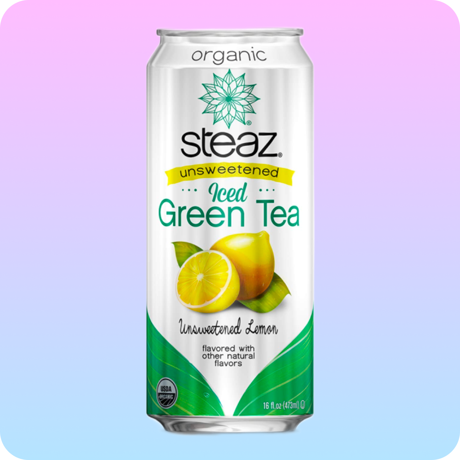 Steaz Unsweetened Iced Green Tea - Unsweetened Lemon